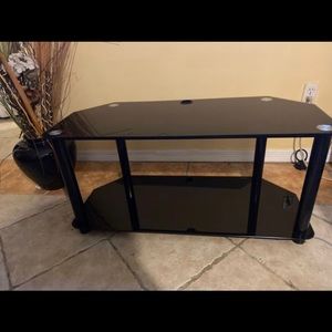 Black Glass TV stand up to 55 in TV